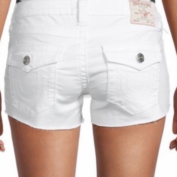True Religion Denim - True Religion white jean shorts